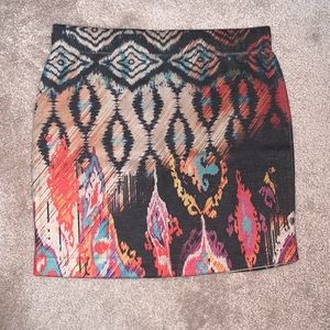 Lulu’s multicolor patterned mini skirt
